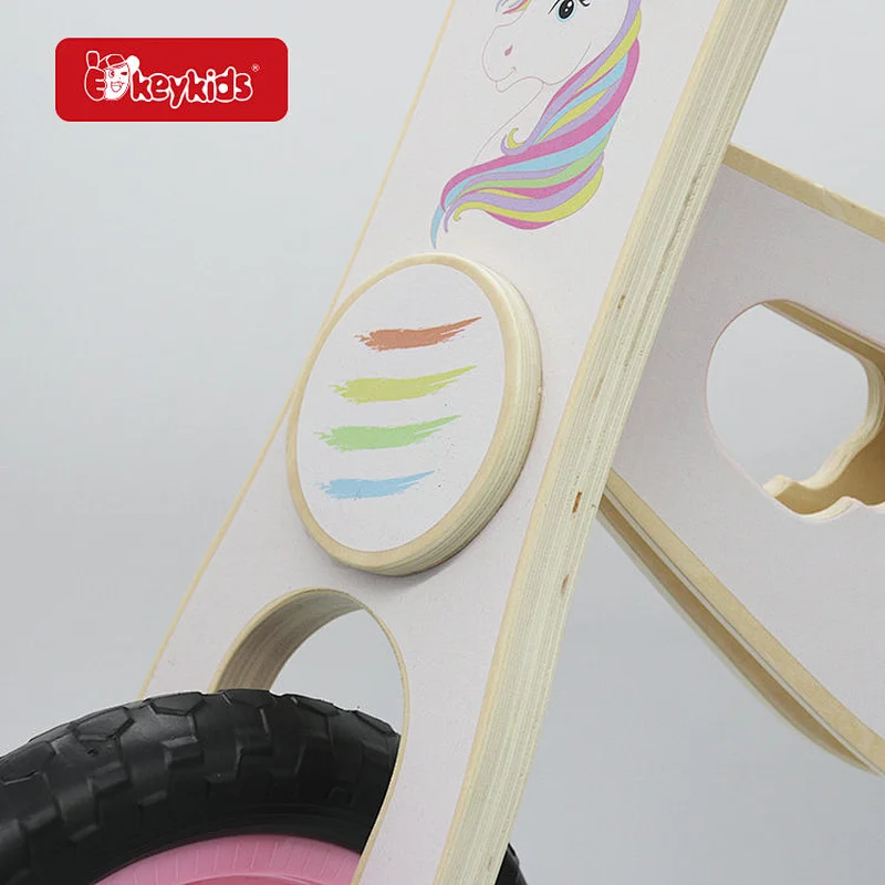 OEM customize ride on car foot push mini wooden balance bike for children W16C336